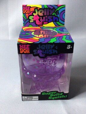 Nee Doh Purple Jelly Squish Sensory Toy 3.5" Tall (1 Jellysquish Per Order)